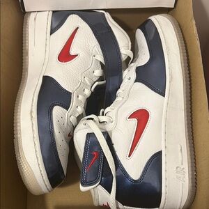 Nike Air Force 1 Mid QS University Red Mens size 9.5